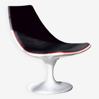 Space Age armchair lacquered fiber and fabrics 1970
