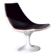 Space Age armchair lacquered fiber and fabrics 1970