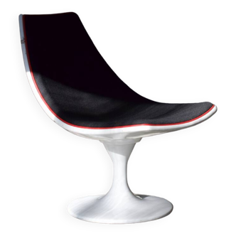 Space Age armchair lacquered fiber and fabrics 1970