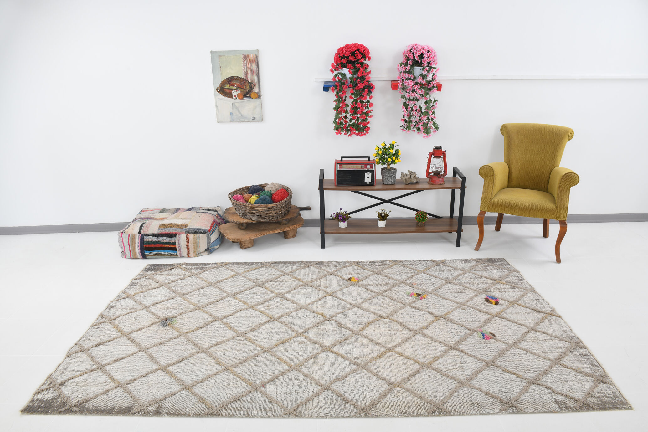 Scandinavian Wool Vintage Rug,286x172Cm