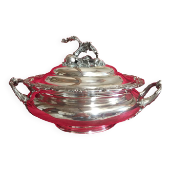 Old silver vegetable dish