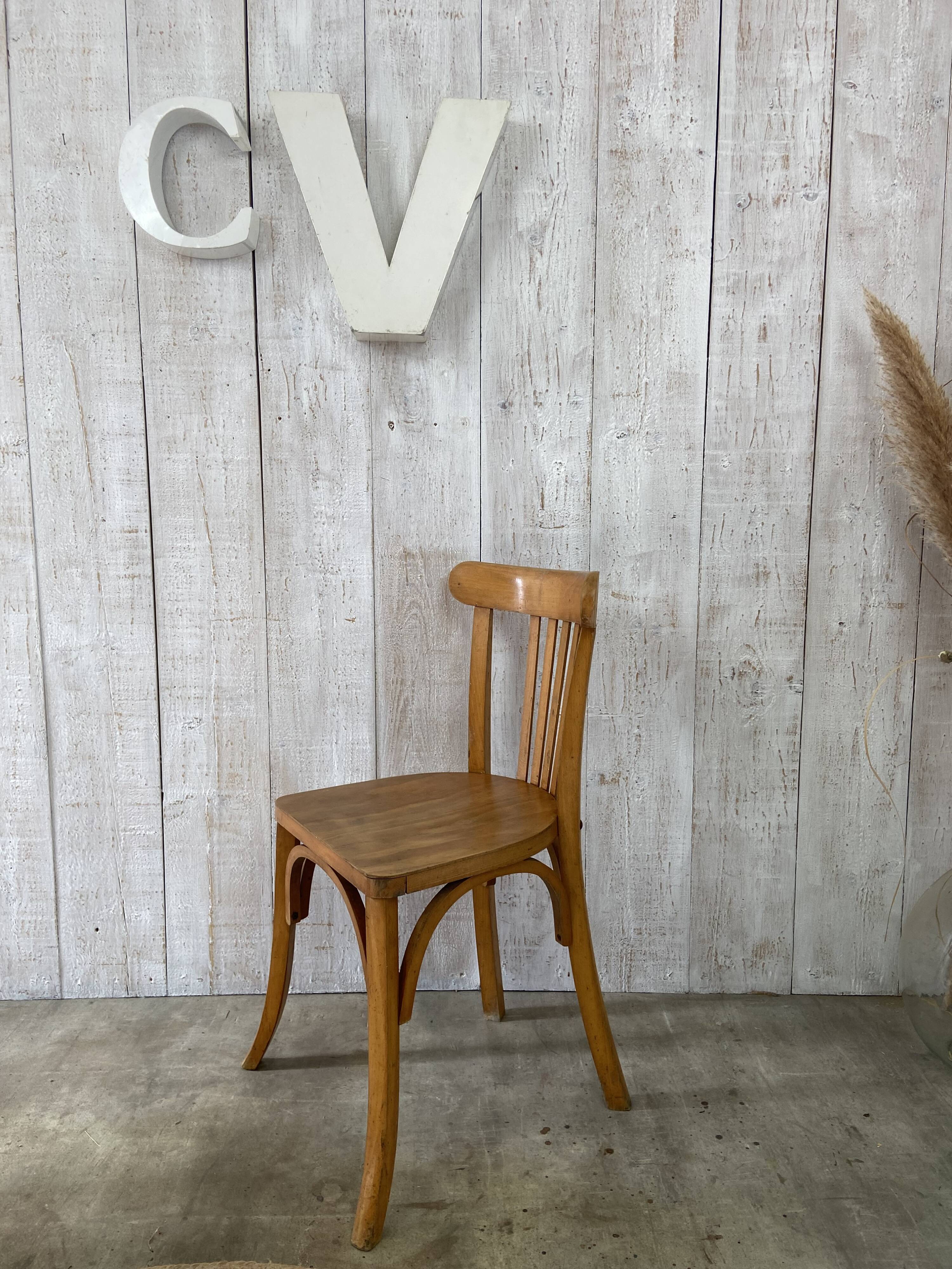 Set of 4 mismatched bistro chairs