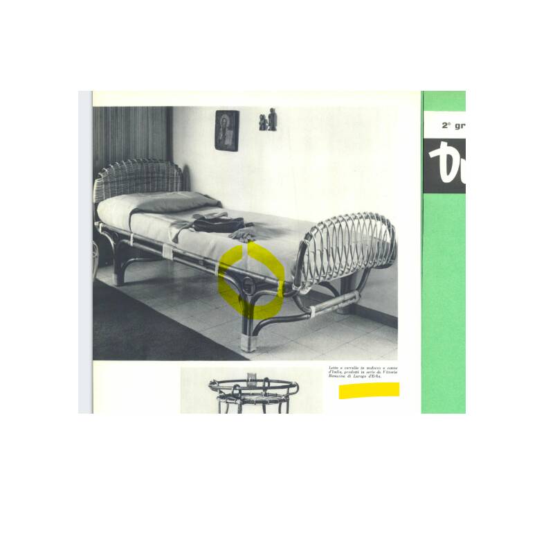 Pair 1960s Franca Helg Bonacina Rattan Malacca Daybeds
