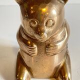Small bear in solid brass vintage