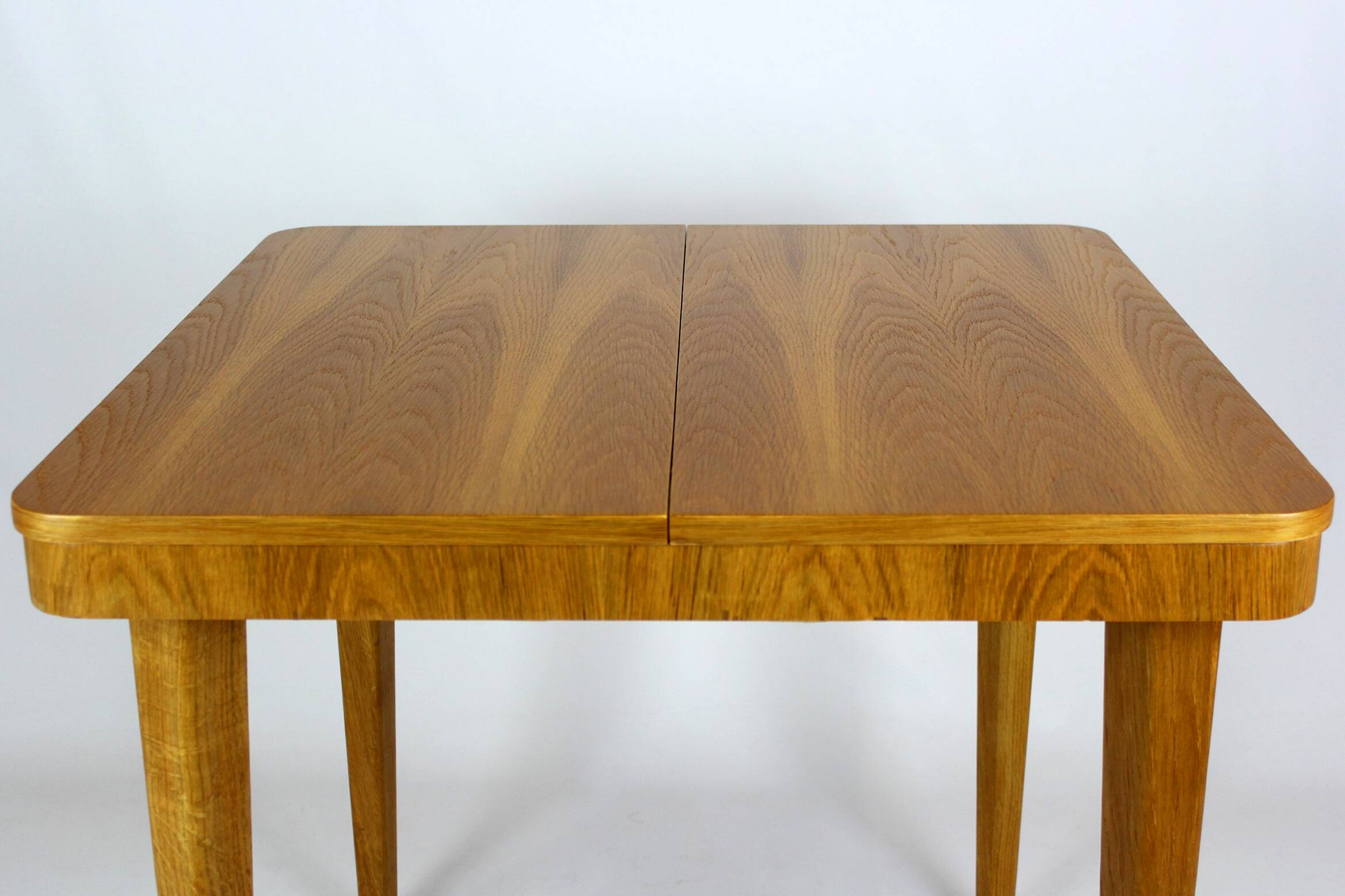 Restored Square Oak Veneered Folding Table from Jitona, 1960s