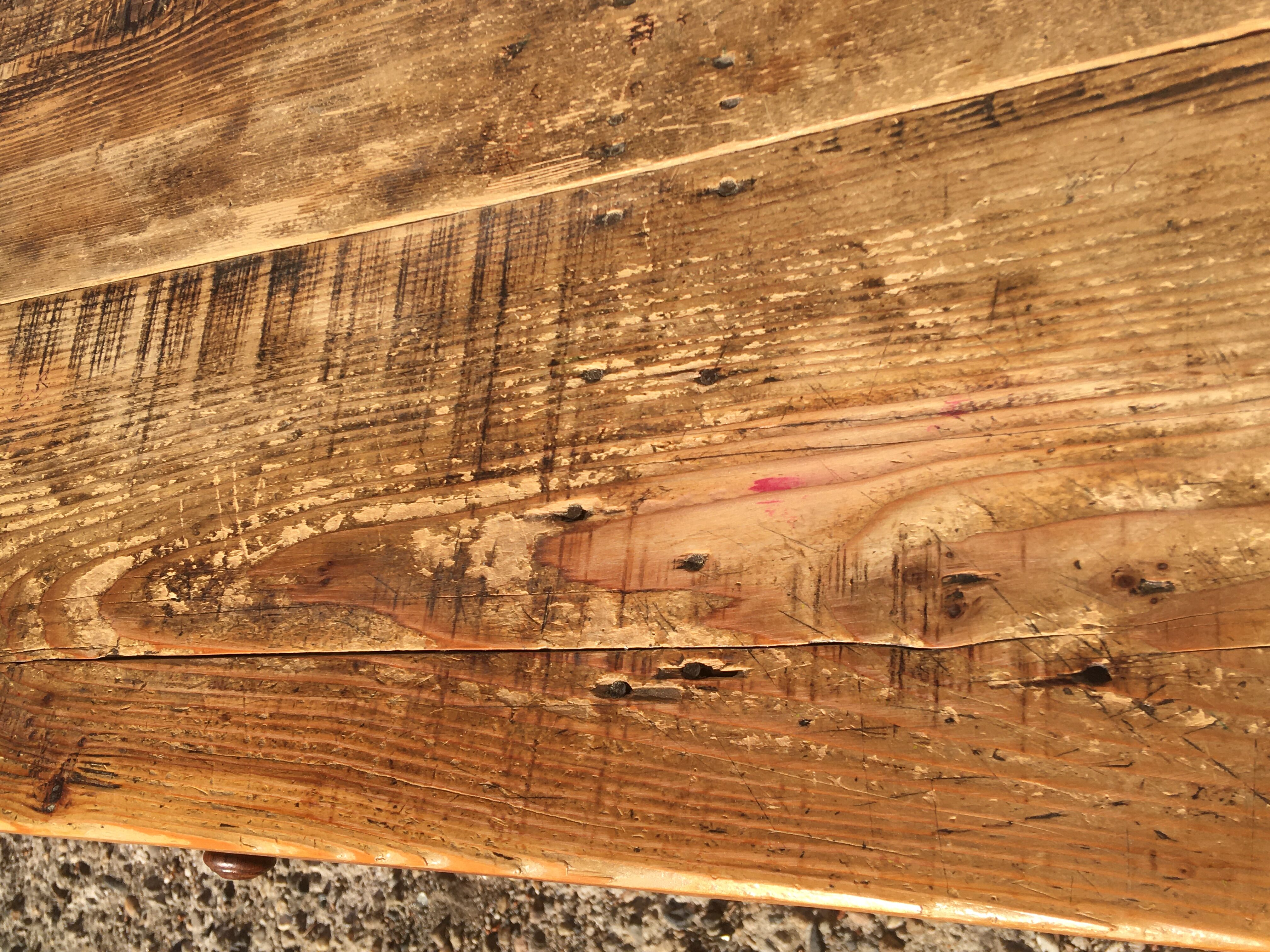 Farm table in fir 150 cm 2 drawers