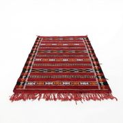 Tapis kilim ethnique rouge, Maroc