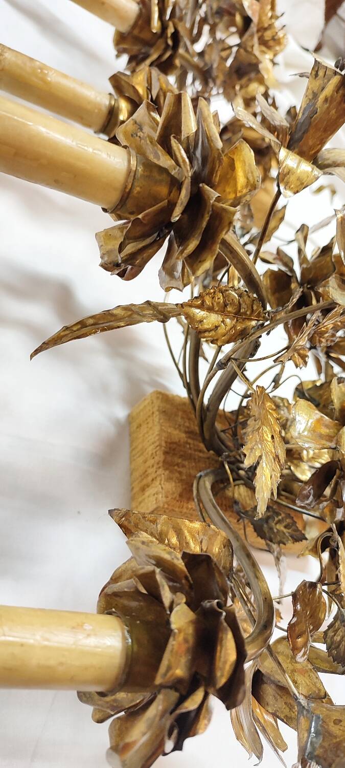 Pair of brass appliques. France, 1960s.