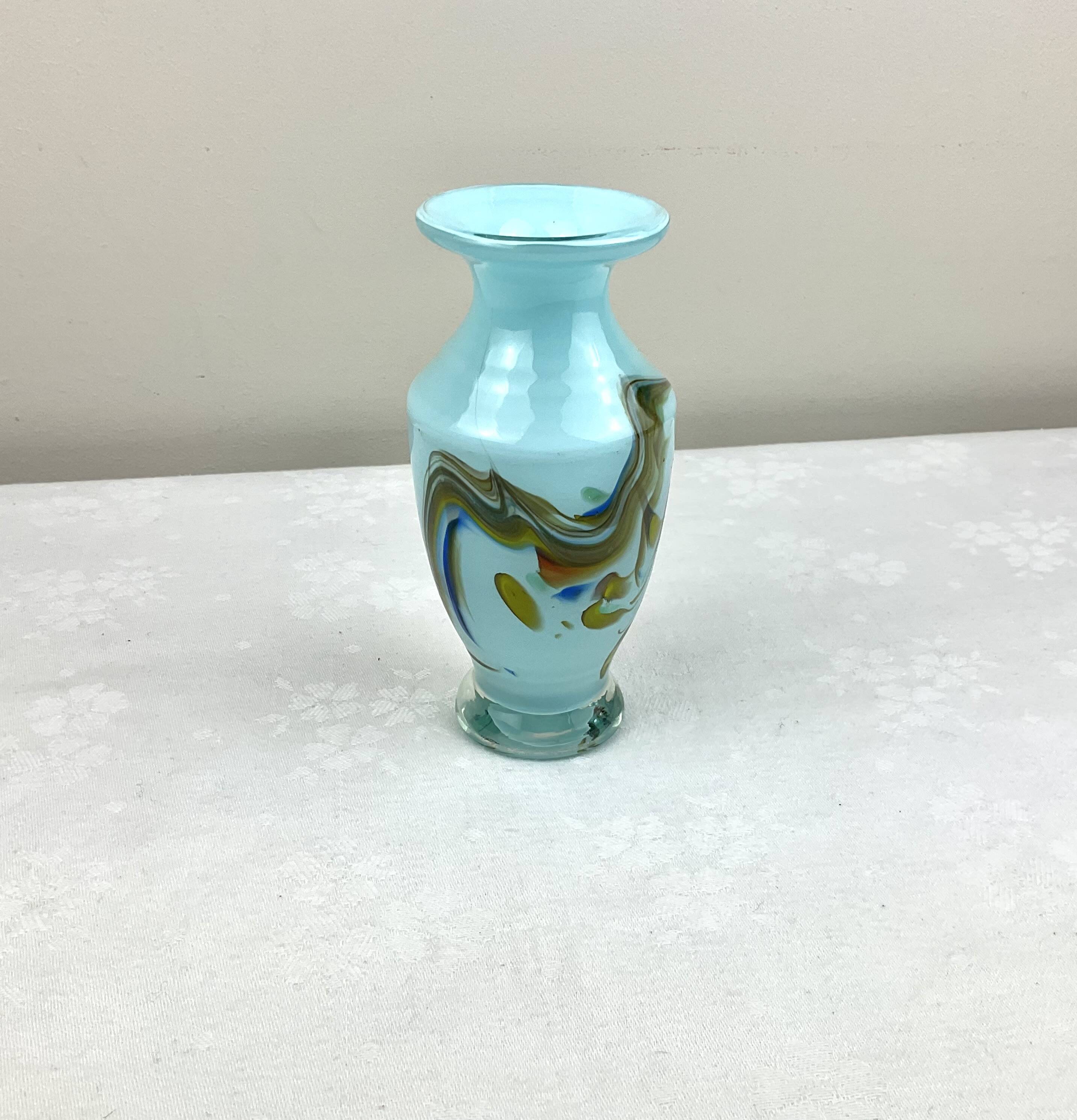 Small colored glass vase