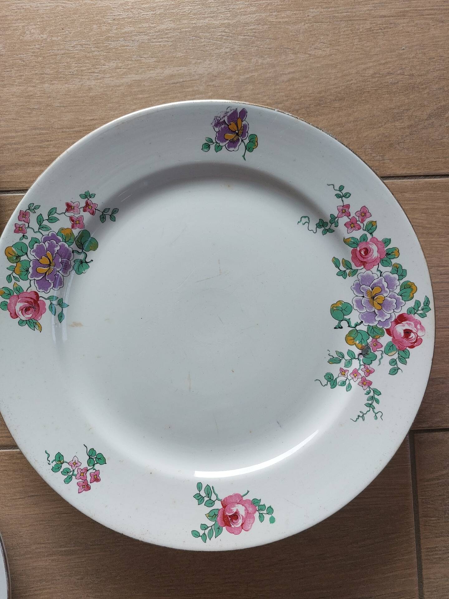 Assiettes faïence Sarreguemines