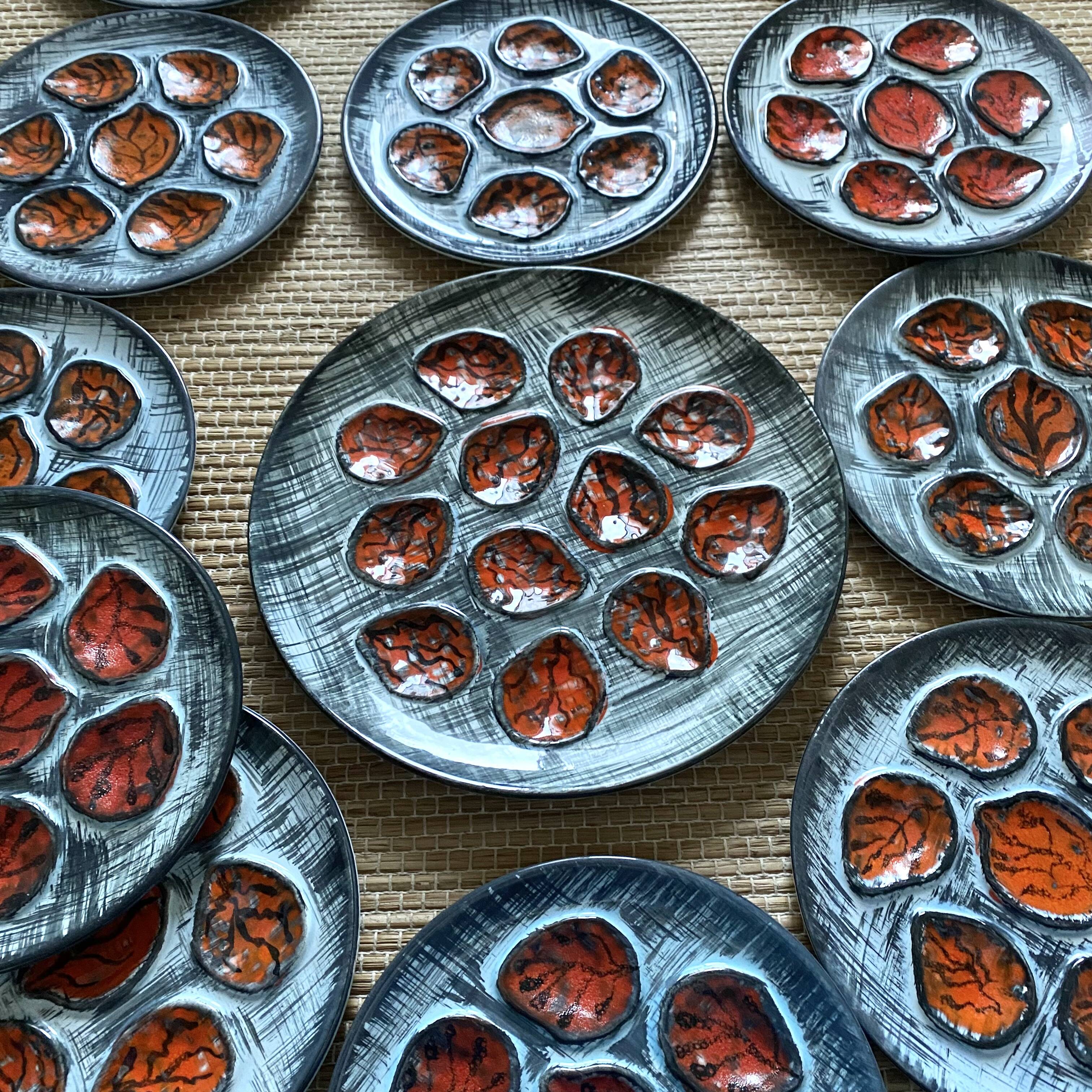 Vintage MBFA Pornic oyster service, 1960