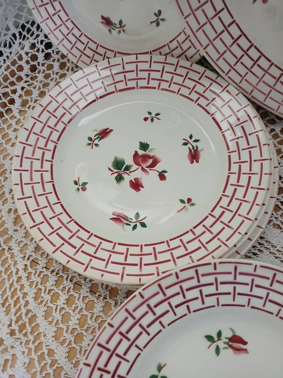 12 plates + 1 Digoin and Sarreguemines dish