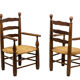 Pair of mulched armchairs made of natural beech, 1950s