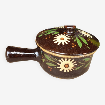 Alsatian glazed terracotta frying pan