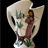 Old vintage Corsican ceramic vase