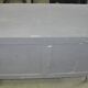 Vintage grey painted pine chest of drawers, 1950s, industrial style, 4 drawers.