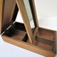 Wooden jewel box with patinated mirror early 20th century