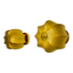 Paire d'appliques "Cocoon" circulaires, résine et pin, Italie, 1970