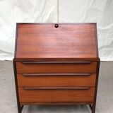 Vtg Mid Century Teak Bureau Chest Drawers Sideboard Desk Scandinavian Danish