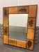 Ceramic wall mirror with herbarium decor circa 1960