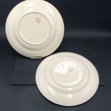 2 ancient plates longchamp congo ostrichs antique french plate ostrich