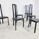 Vintage postmodern dining chairs, 1980s