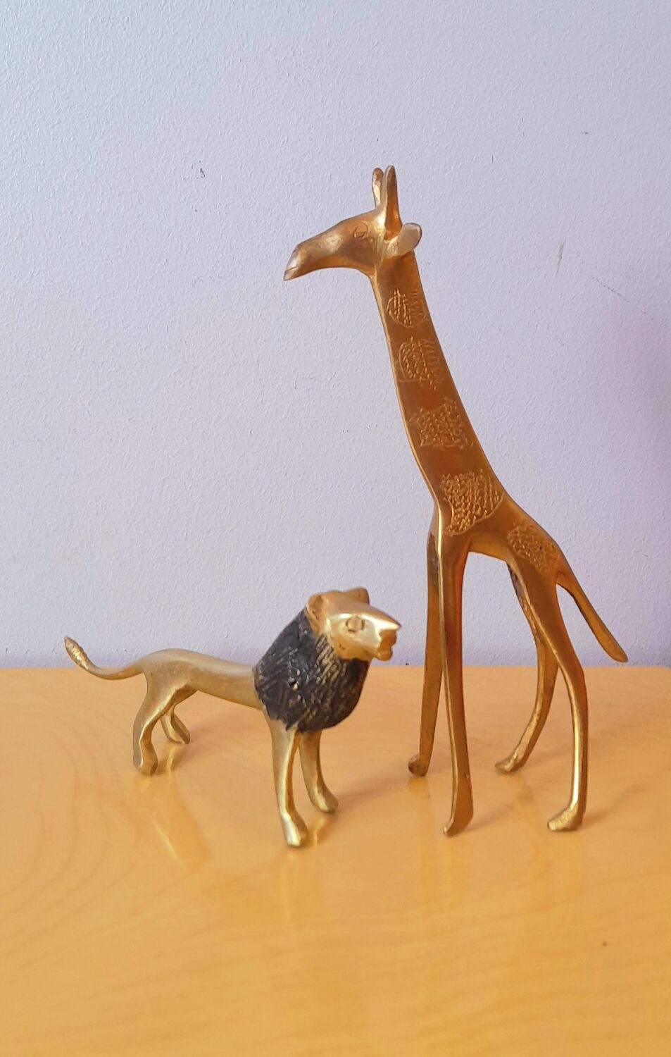 Brass savannah animals 70s