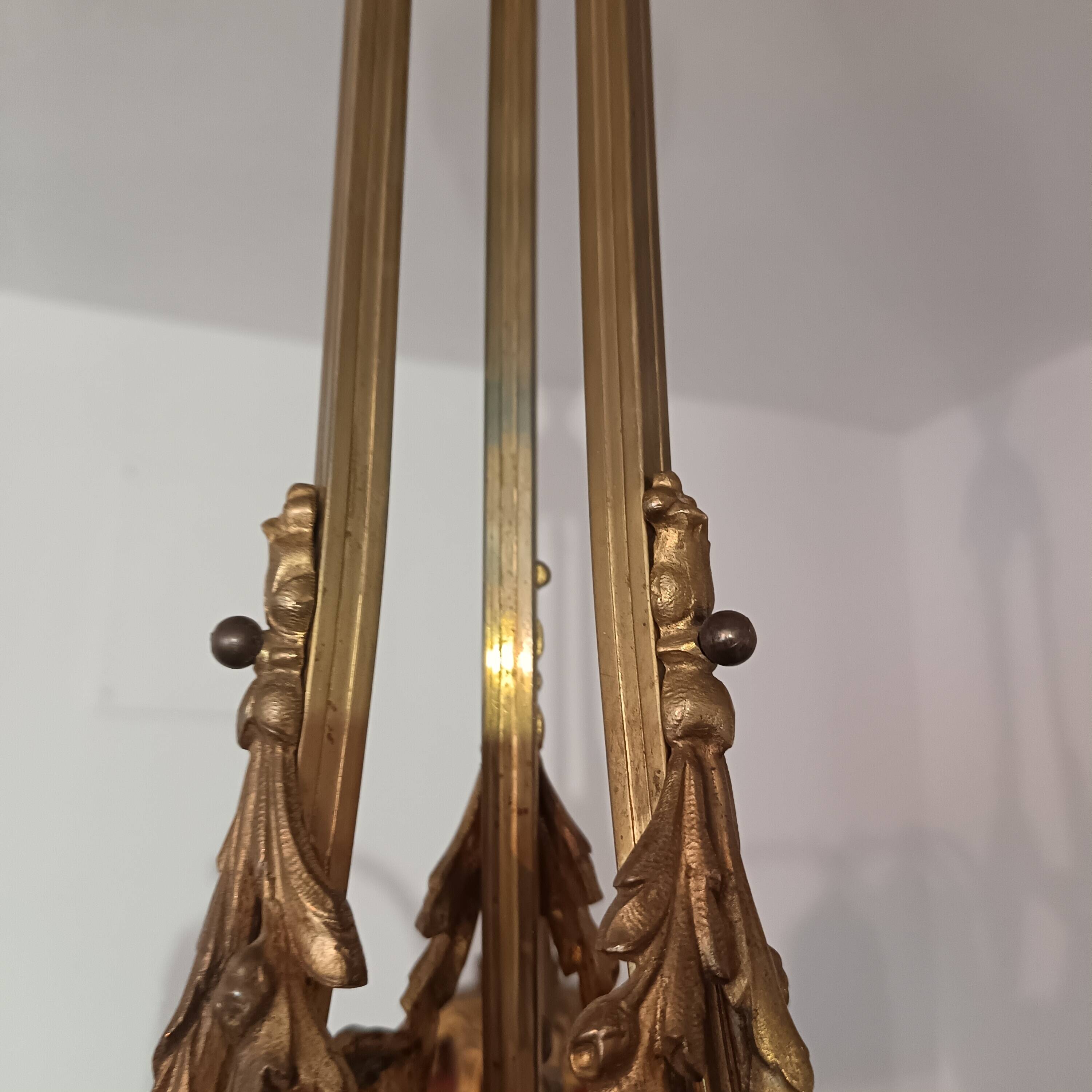 Art Deco glass paste chandelier