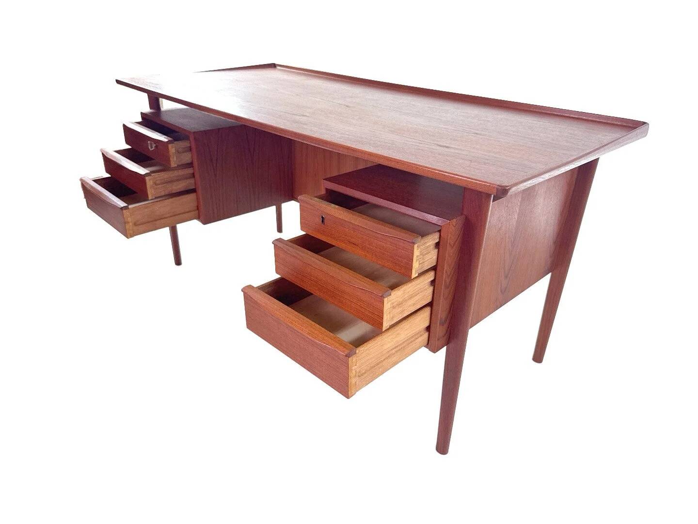 Vintage Danish freestanding desk by Peter Løvig Nielsen
