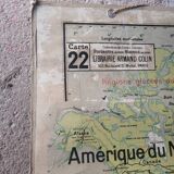 Old map Vidal Lablache 22 Community planisphere - 1950