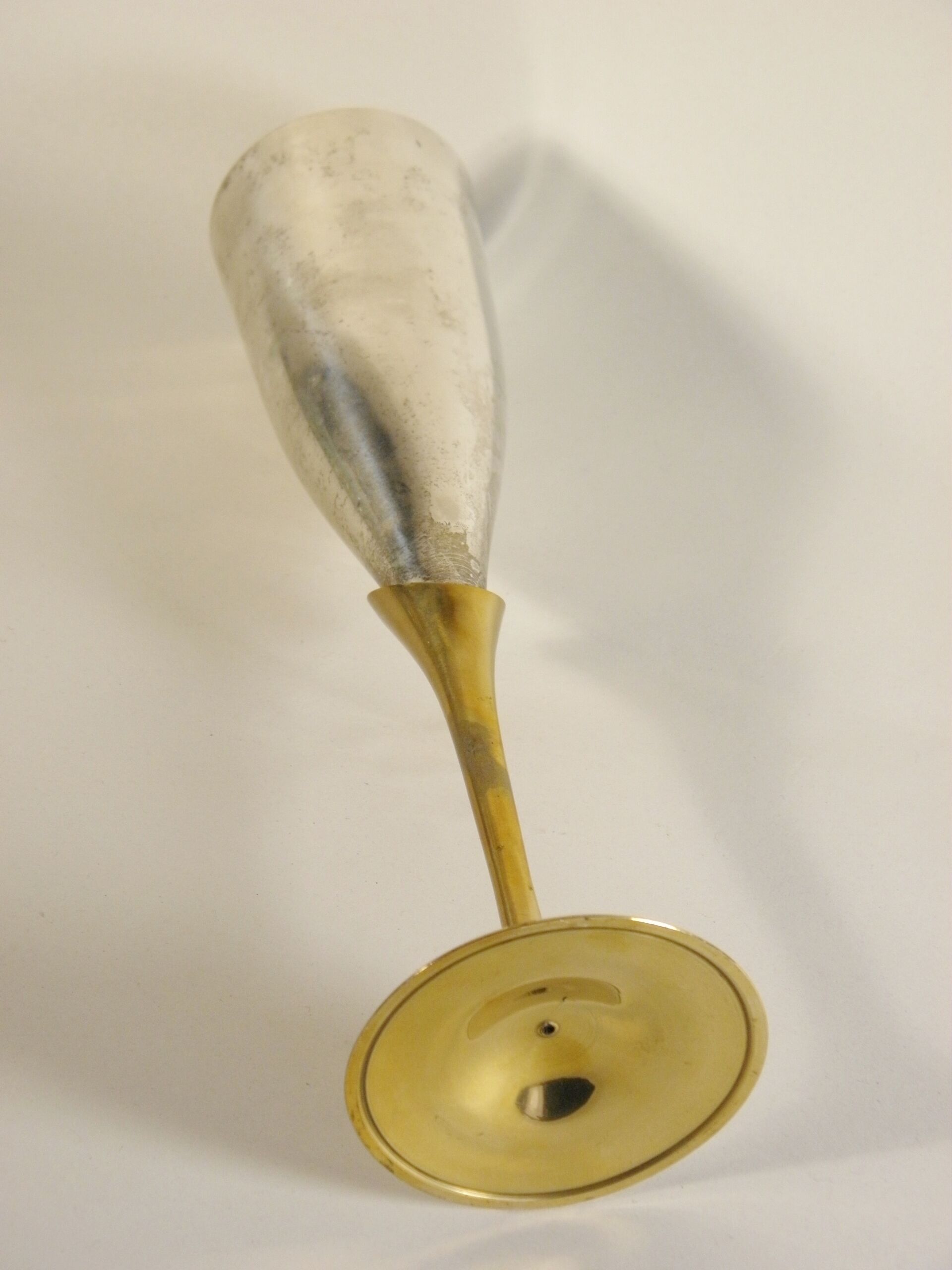 Vase chalice brass and silver