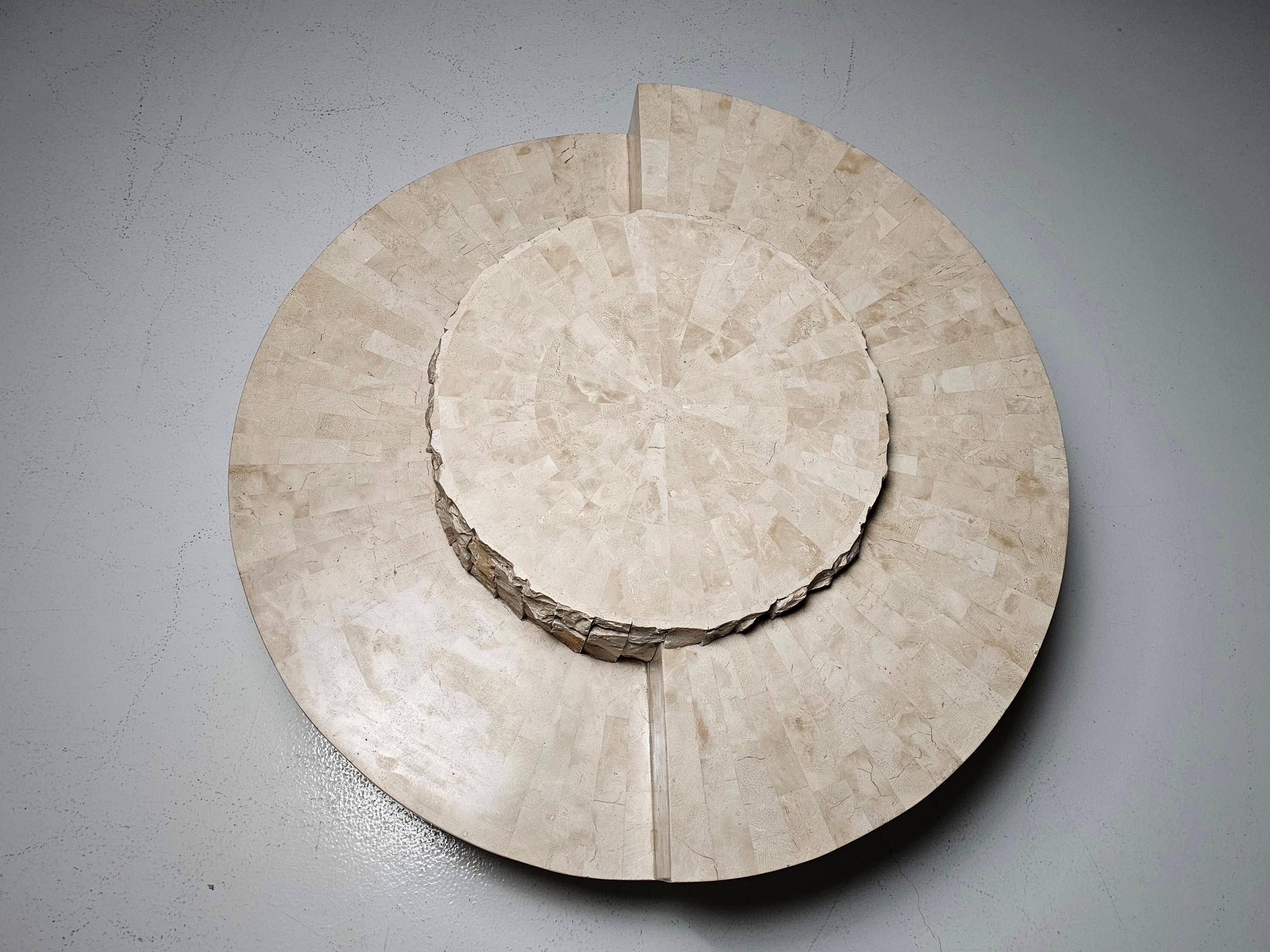 Mactan stone coffee table by Magnussen Ponte, 1980s
