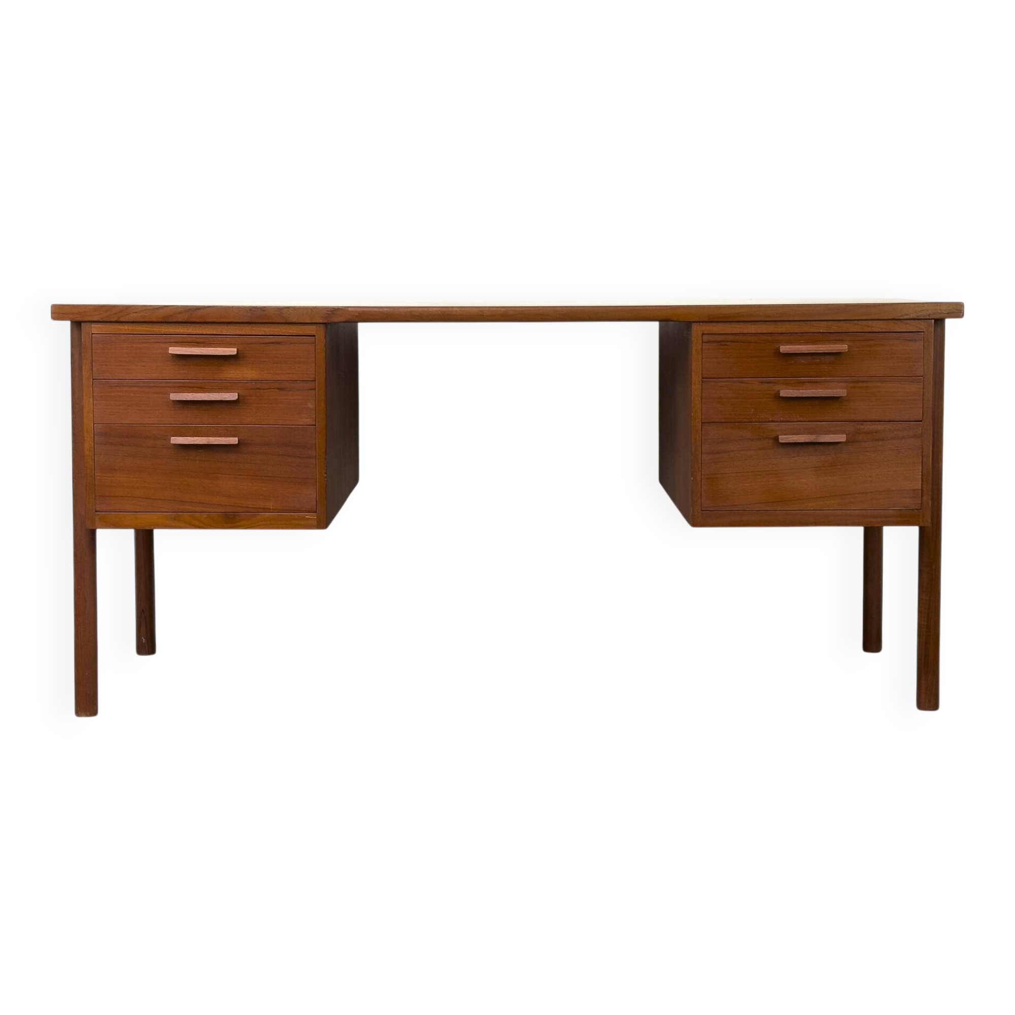 Danish teak desk with drawers, 1960s