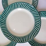 4 flat plates of Digoin Sarreguemines model Jacquot 210805