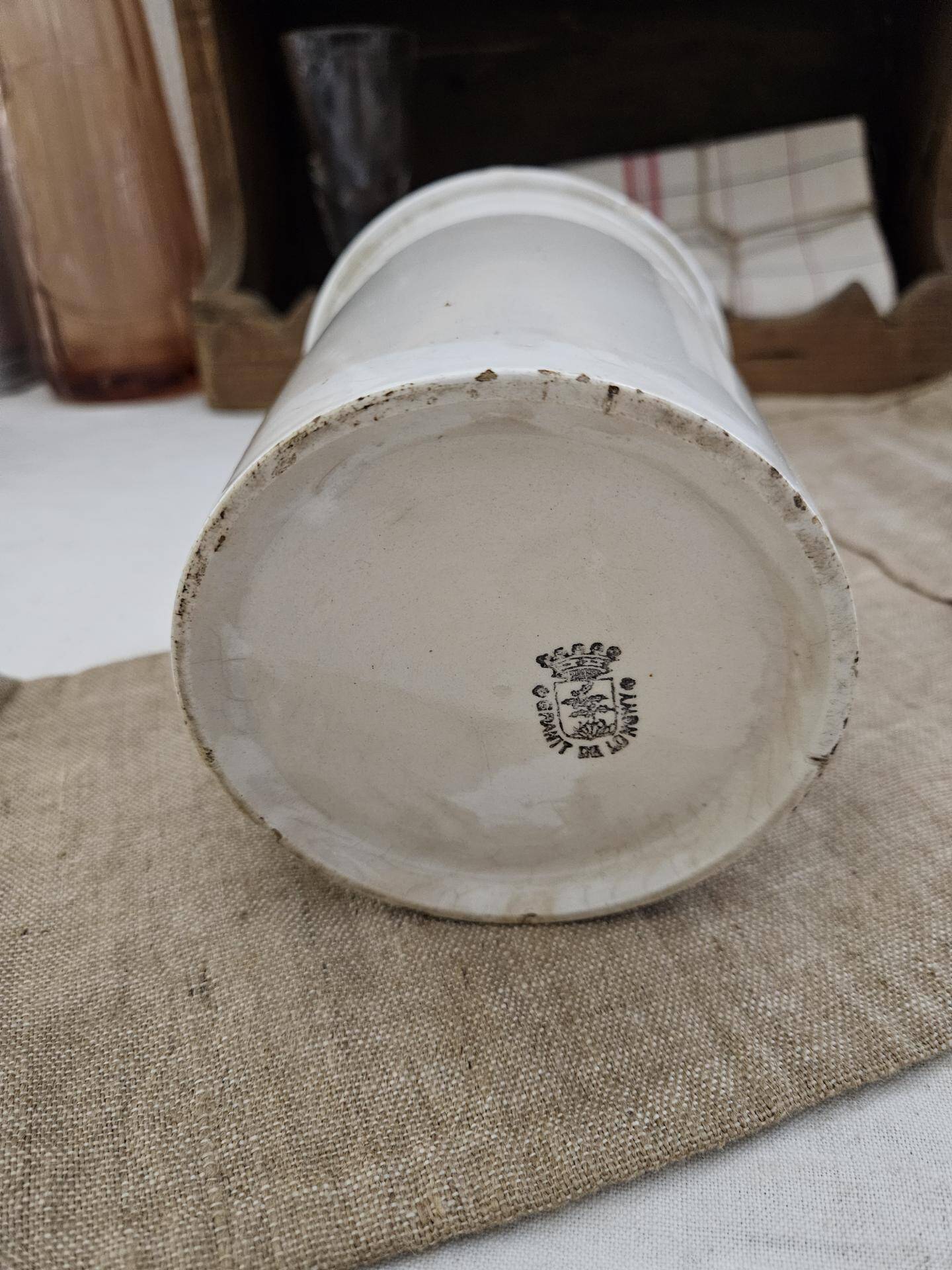 Old stoneware pot - Longwy pot