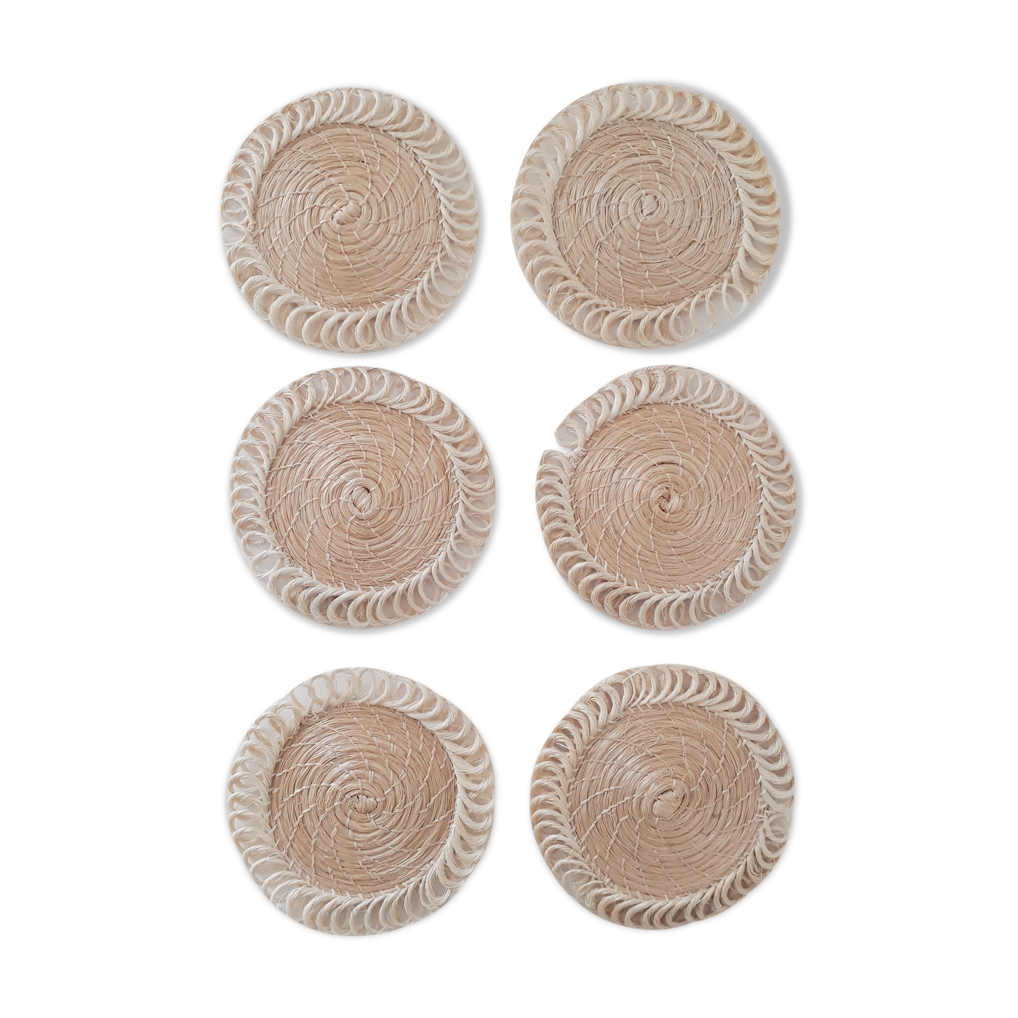 6 Sisal glass underglasses