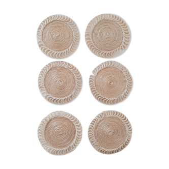 6 Sisal glass underglasses