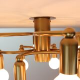 Vintage Modern Golden Color Ceiling Lamp, 1970s