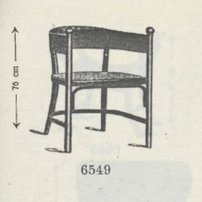Large armchair of the Secession no.6549 by Josef Hoffmann for Thonet