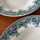 Set of 4 blue deep plates Terre de Fer Moulin des Loups summer