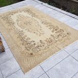 Beige Oushak Anatolian Floor Rug sku 844