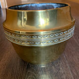 Selency x Monoprix Croisé Laroche brass pot cover
