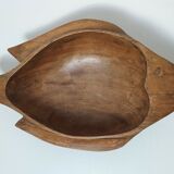 Zoomorphic cut fish wood carved vintage