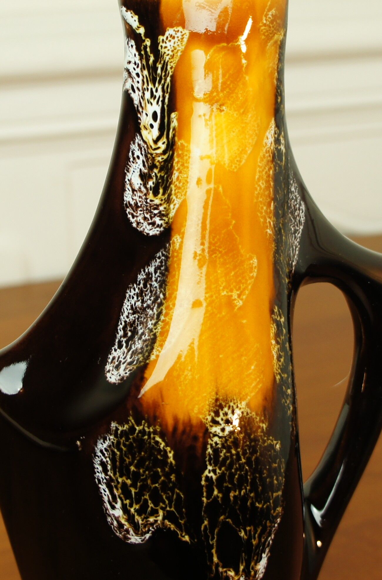 Vallauris-stamped ceramic carafe
