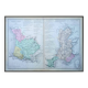 Rhône and Garonne, original map printed in 1879.
