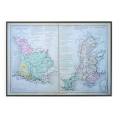 Rhône and Garonne, original map printed in 1879.