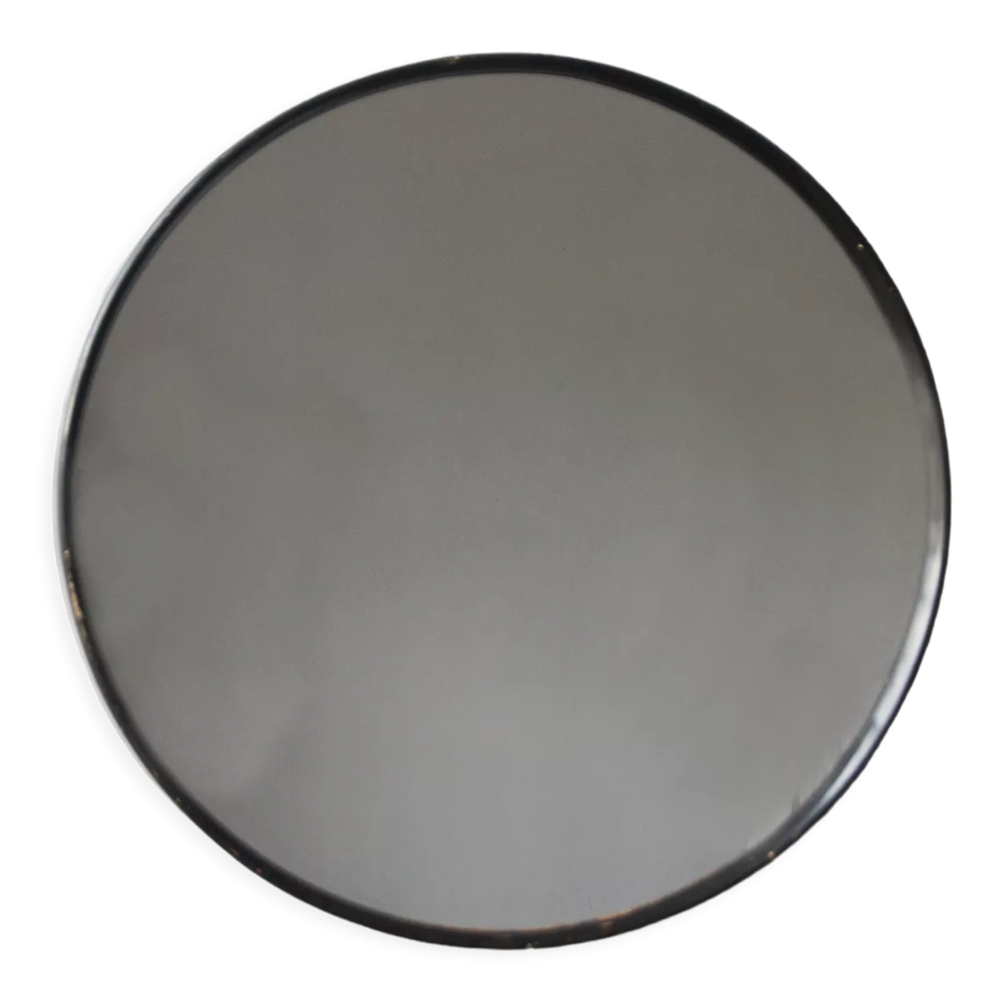 Mid-century scandinavian round wooden mirror, 1960s, 70 cm