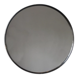 Mid-century scandinavian round wooden mirror, 1960s, 70 cm