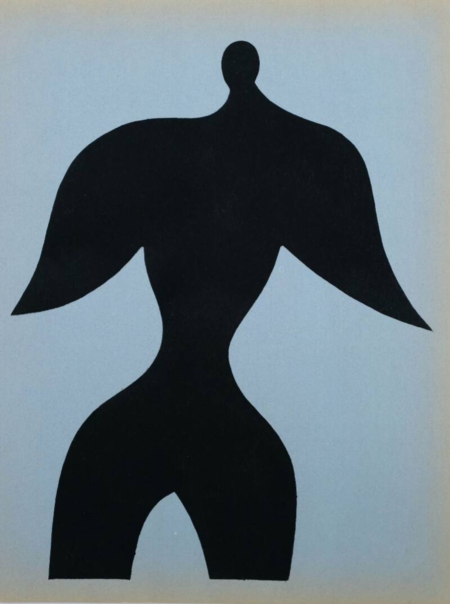 Jean arp : homme oiseau - pochoir