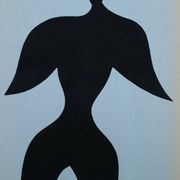Jean arp : homme oiseau - pochoir